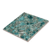 Turquoise Stones Keramische Tegel Tegeltje (Zijkant)