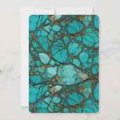 Turquoise Stones Vrijgezellenfeest Kaart (Achterkant)