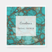 Turquoise Stones Vrijgezellenfeest Servet (Voorkant)