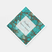 Turquoise Stones Vrijgezellenfeest Servet (Hoek)