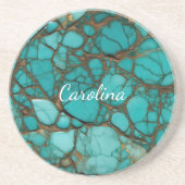 Turquoise Stones Vrijgezellenfeest Zandsteen Onderzetter (Voorkant)