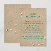 Turquoise strand zanderige tenen zoute kussen behu kaart (Voorkant / Achterkant)