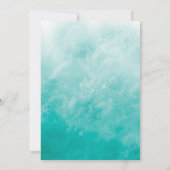 Turquoise Strandgolven Bat Mitzvah Save the Date Kaart (Achterkant)
