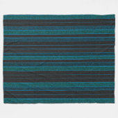 Turquoise streep deken (Voorkant (Horizontaal))