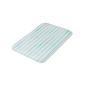 Turquoise Strepen Badmat (Gekanteld)