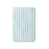 Turquoise Strepen Badmat (Voorkant Verticaal)