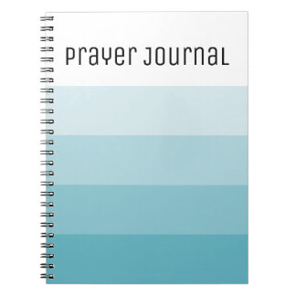 Turquoise strepen gebedsjournee notitieboek