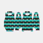 Turquoise strepen met Polka Dots Verjaardagsfeest Bedankdoosjes (Uitgevouwen)