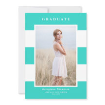 Turquoise Strepen Patroon Foto Afstuderen