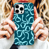 Turquoise Strik Monogram Case-Mate iPhone Case