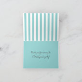 Turquoise Stripe Paisley Elephant - Hartelijk dank Bedankkaart (Binnen)