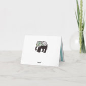 Turquoise Stripe Paisley Elephant - Hartelijk dank Bedankkaart (Achterkant)