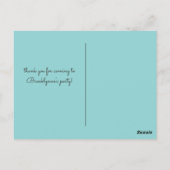 Turquoise Stripe Paisley Elephant Hartelijk dank Briefkaart (Achterkant)