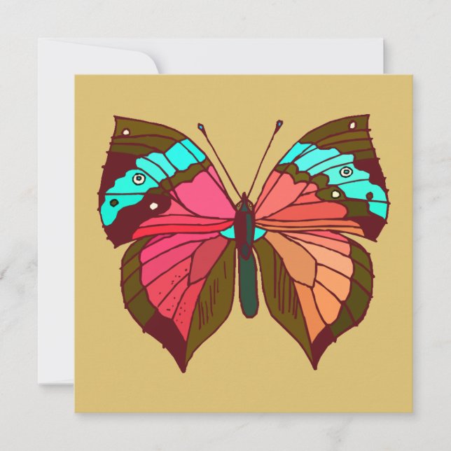 Turquoise Striped Butterfly (Voorkant)