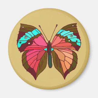 Turquoise Striped Butterfly Magneet