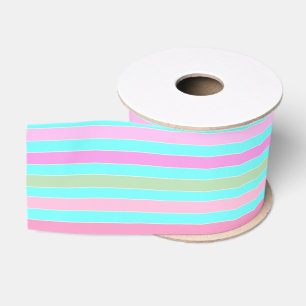 Turquoise striped grosgrain lint