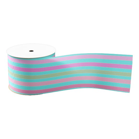 Turquoise striped grosgrain lint (Spoel)