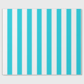 Turquoise Stripes (2e kleur toevoegen) Cadeaupapier (Vlak)