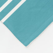 Turquoise Stripes aangepaste tekstdekens Fleece Deken (Hoek)
