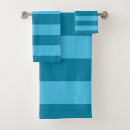 Turquoise Stripes Bad Handdoek