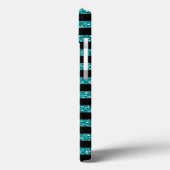 Turquoise Stripes Chic Elegant Case-Mate iPhone Case (Achterkant / Links)