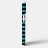 Turquoise Stripes Chic Elegant Case-Mate iPhone Case (Achterkant / Rechts)