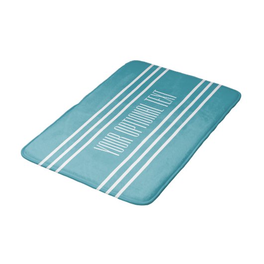 Turquoise Stripes Custom Text bat mats Badmat (Gekanteld)