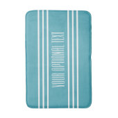 Turquoise Stripes Custom Text bat mats Badmat (Voorkant Verticaal)
