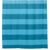 Turquoise Stripes Douchegordijn (Voorkant)