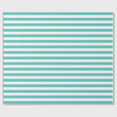 Turquoise Stripes Wrapping Paper Cadeaupapier (Vlak)