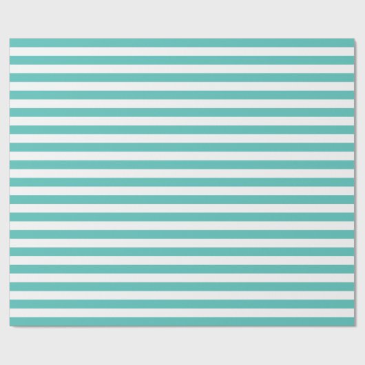 Turquoise Stripes Wrapping Paper Cadeaupapier (Vlak)