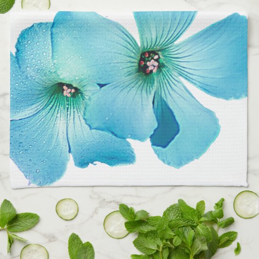 TURQUOISE STROOM THEEDOEK (Gevouwen)