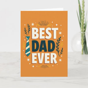 Turquoise stropdas Beste papa ooit kaart