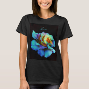 Turquoise Stropdas Dyed Roos T-shirt