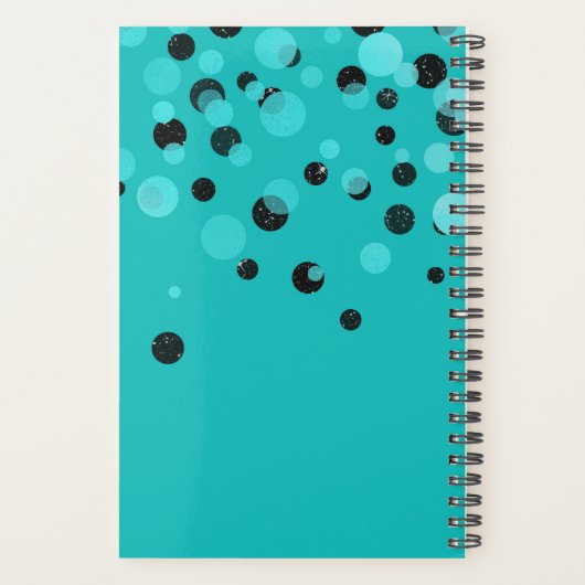 Turquoise Student School Daily Planner (Achterkant)