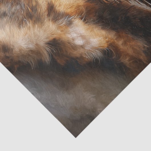 Turquoise Sunburst Ivory Stallion Tissue Paper Tissuepapier (Detail)