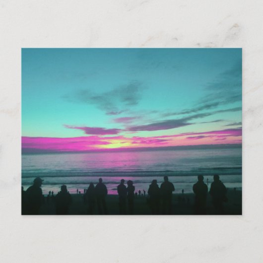 Turquoise Sunset Briefkaart (Voorkant)