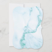 Turquoise Sweet 16 Marmer Verjaardag uitnodiging (Achterkant)