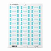 Turquoise Sweet Polka Dot Holiday Adresetiketten Etiket (Full Sheet)