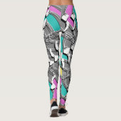 Turquoise Swirl - Leggings (Achterkant)
