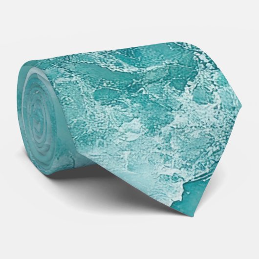 Turquoise Swirl Mannen Stropdas (Opgerold)