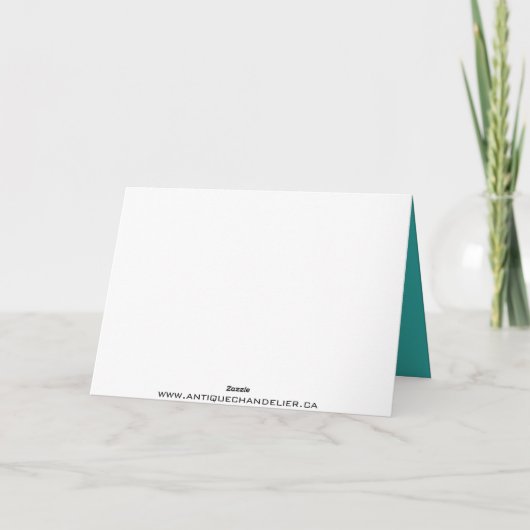 Turquoise Swirl Wedding Dank u kaarten (Achterkant)