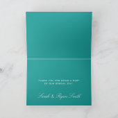 Turquoise Swirl Wedding Dank u kaarten (Binnen)