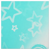 Turquoise Swirls Cotton Fabric Stof (Swatch)
