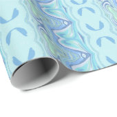 Turquoise Swirls inpakpapier (Rol Hoek)