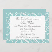  Turquoise Swirls Kaart (Voorkant / Achterkant)