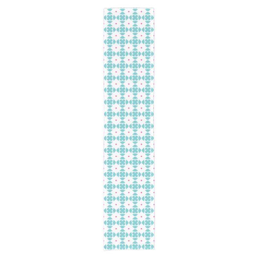 Turquoise Table Runner Korte Tafelloper (Voorkant)