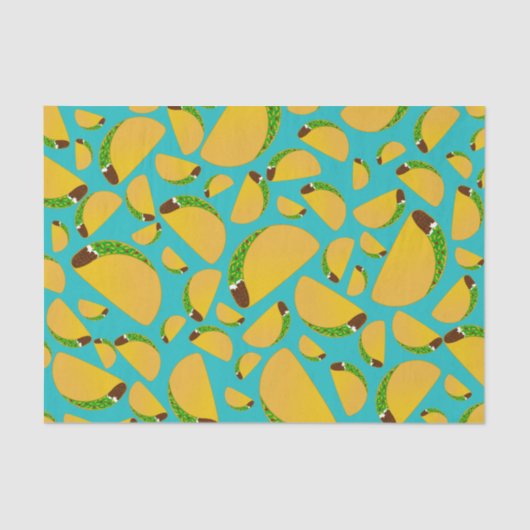 Turquoise tacos tissuepapier (Voorkant)