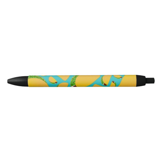 Turquoise tacos zwarte inkt pen (Voorkant)