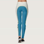 Turquoise Tamed Side Band Leggings (Achterkant)